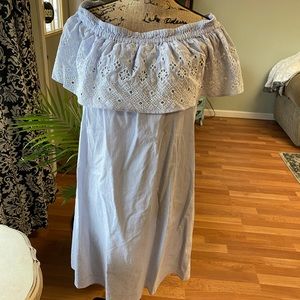 Loft off the shoulder crochet dress